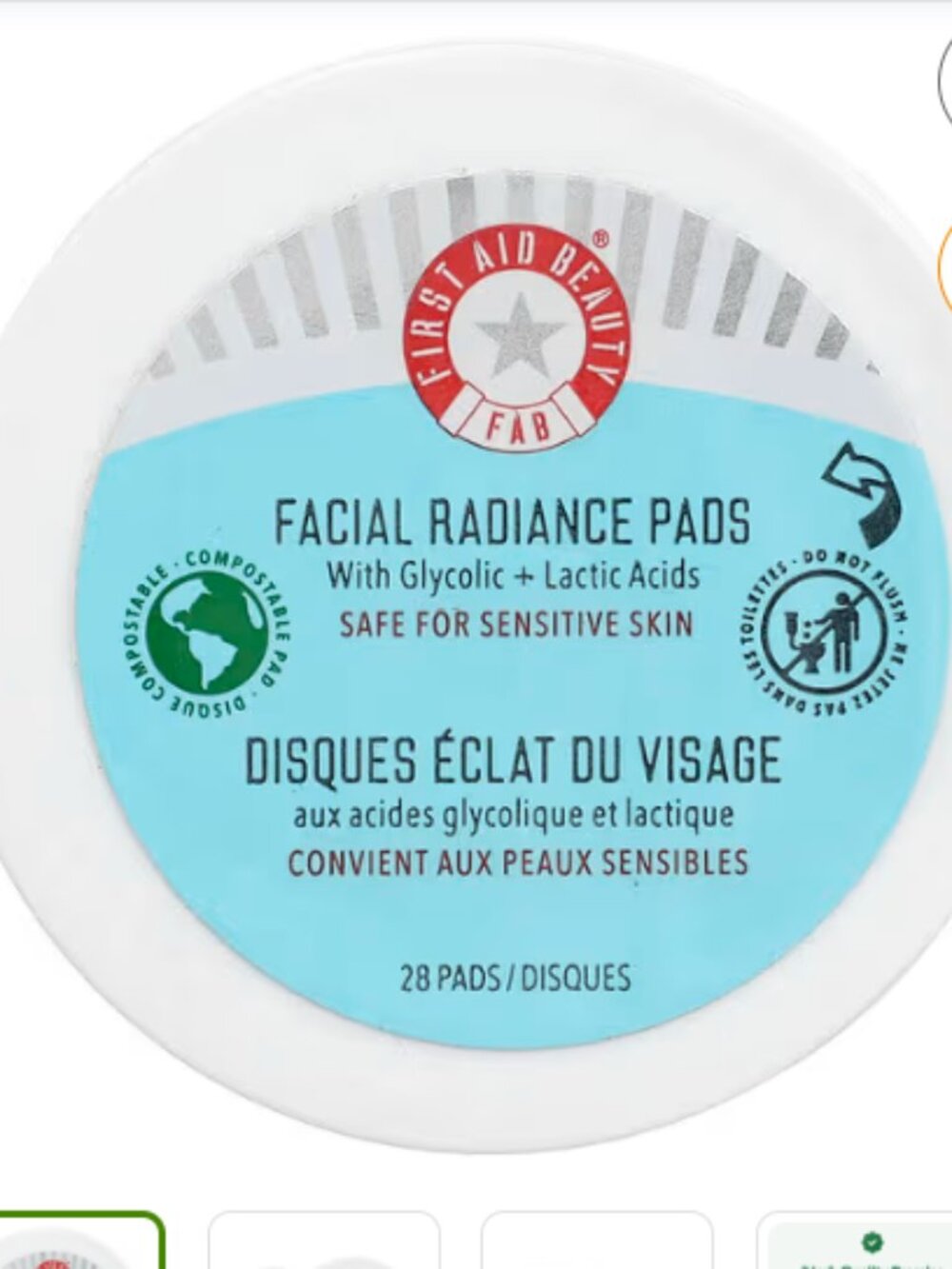 First Aid Facial Radiance Pads-28 ct.